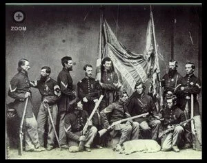 Group portrait of the 7th Illinois Volunteer Infantry during the American Civil War