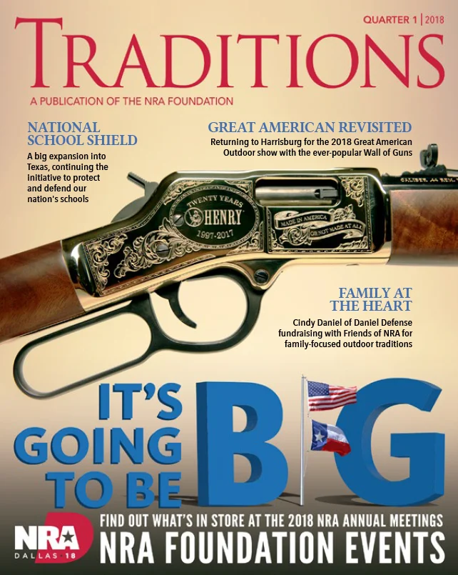 Custom Henry Repeating Arms lever-action rifle with engraved walnut stock for law enforcement