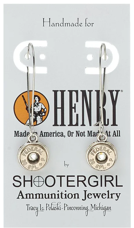 Henry Repeating Arms ammunition-inspired jewelry - dangle earrings