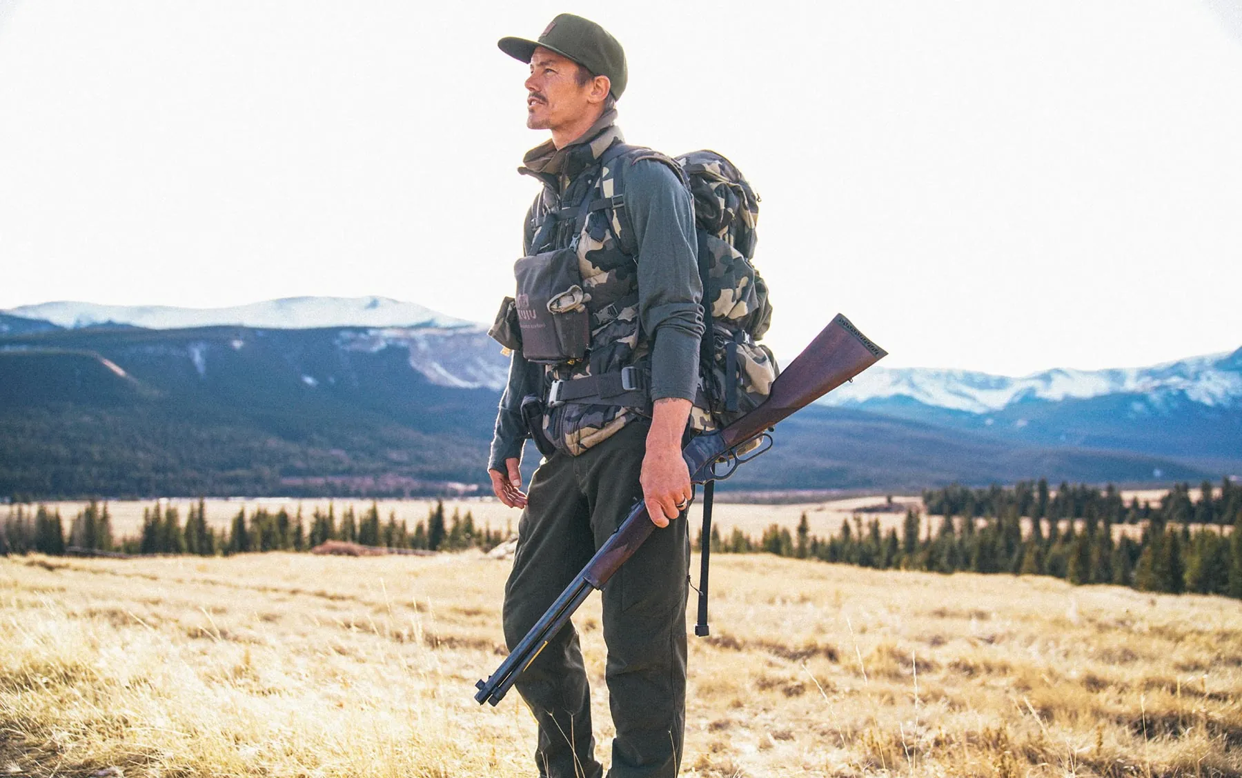 Henry Rifles Iron Sights-holding rifle