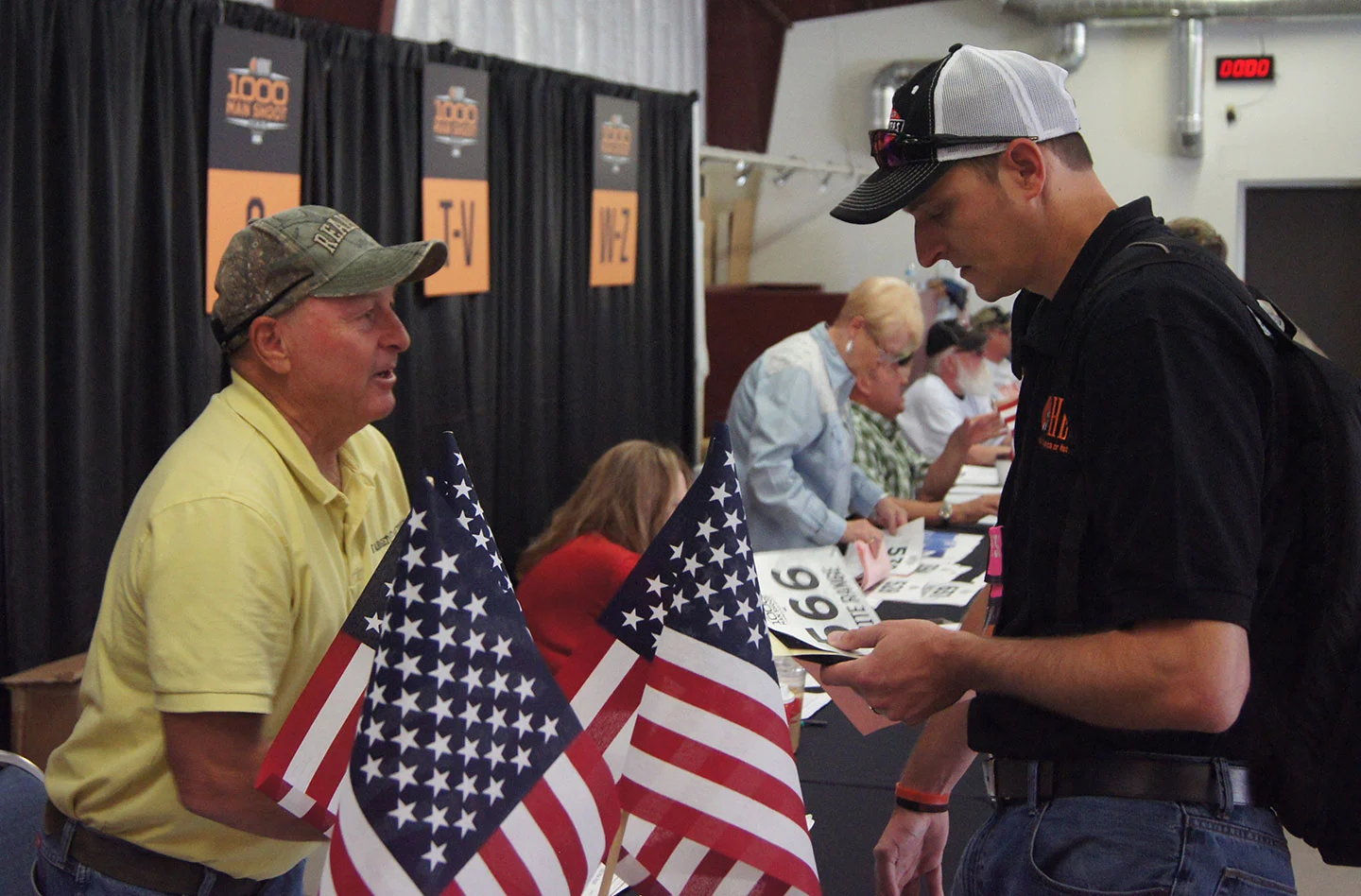 People celebrating at the Henry Repeating Arms 1,000 Man Shoot anniversary event