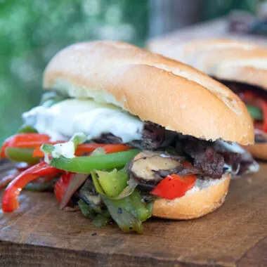 Wild Venison Philly Cheesesteak