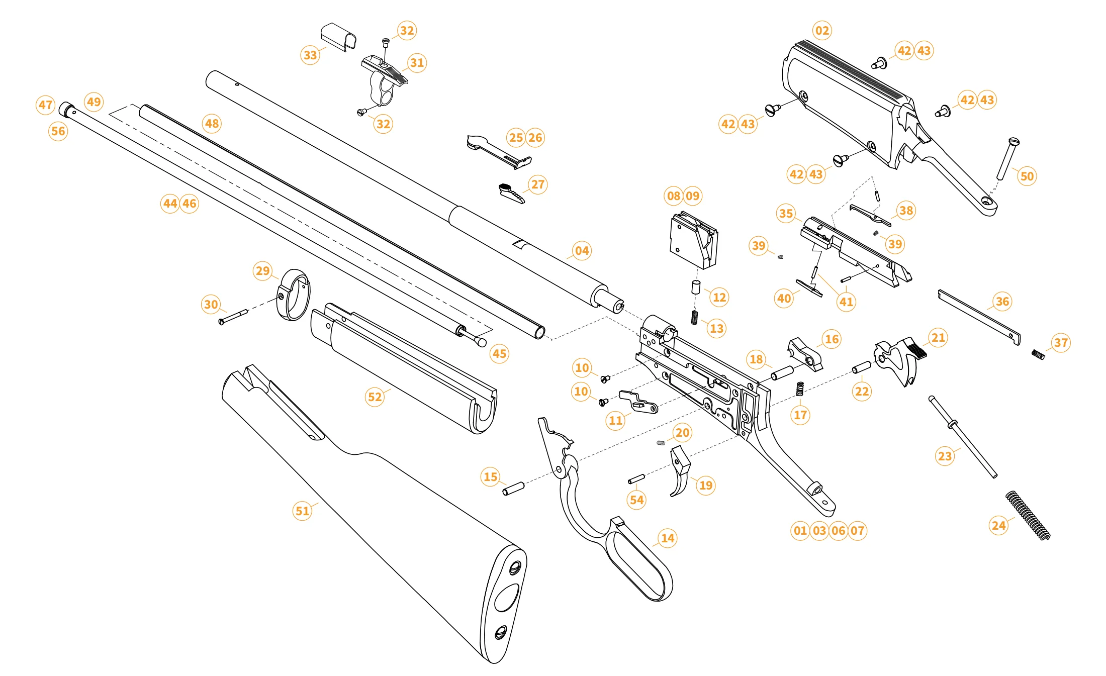 H001 Parts Exploded view