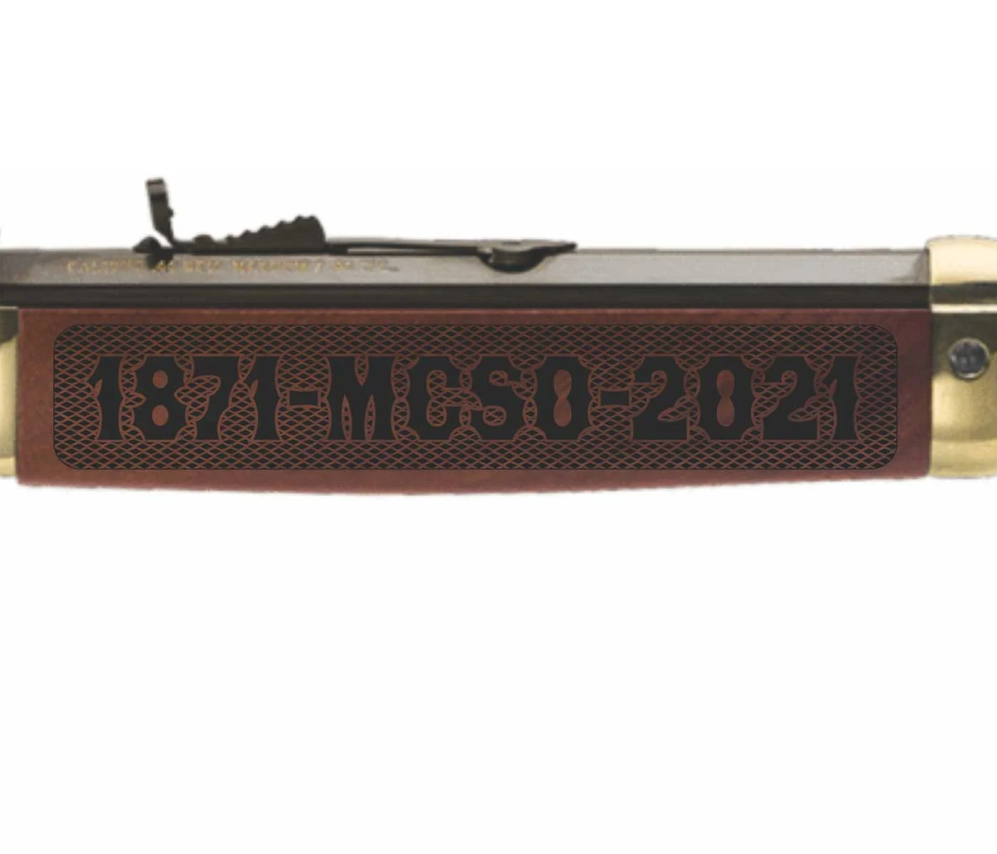 Custom Henry Repeating Arms rifle with engraved Maricopa County Sheriff's Office 150th anniversary serial number