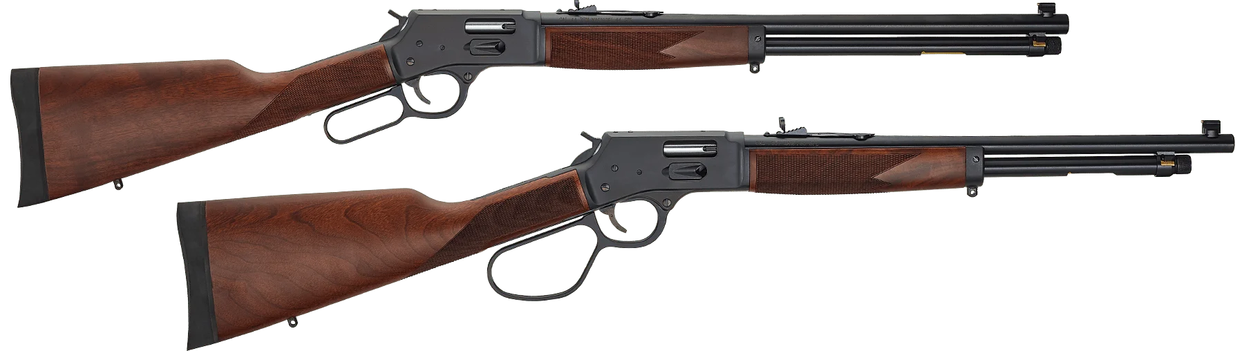Henry lever-action rifles with side loading gates for hunting, shooting, and tactical use