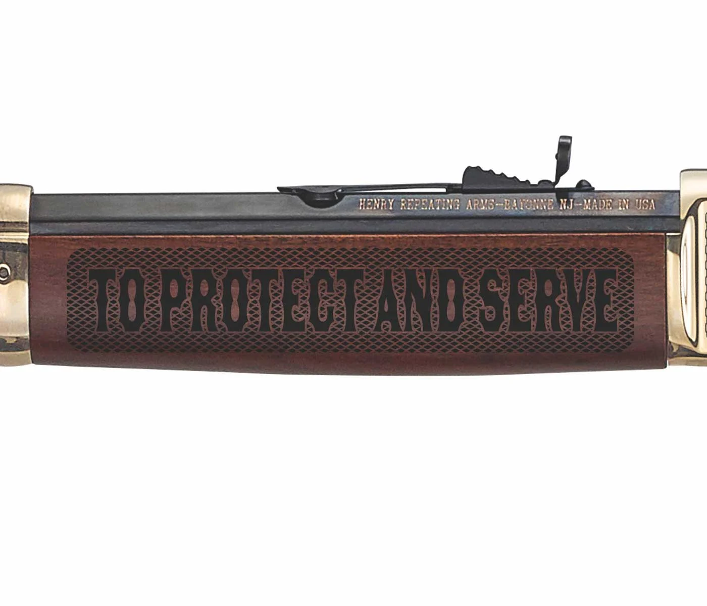 Henry Repeating Arms custom rifles for law enforcement departments with engraved badges and unique serial numbers