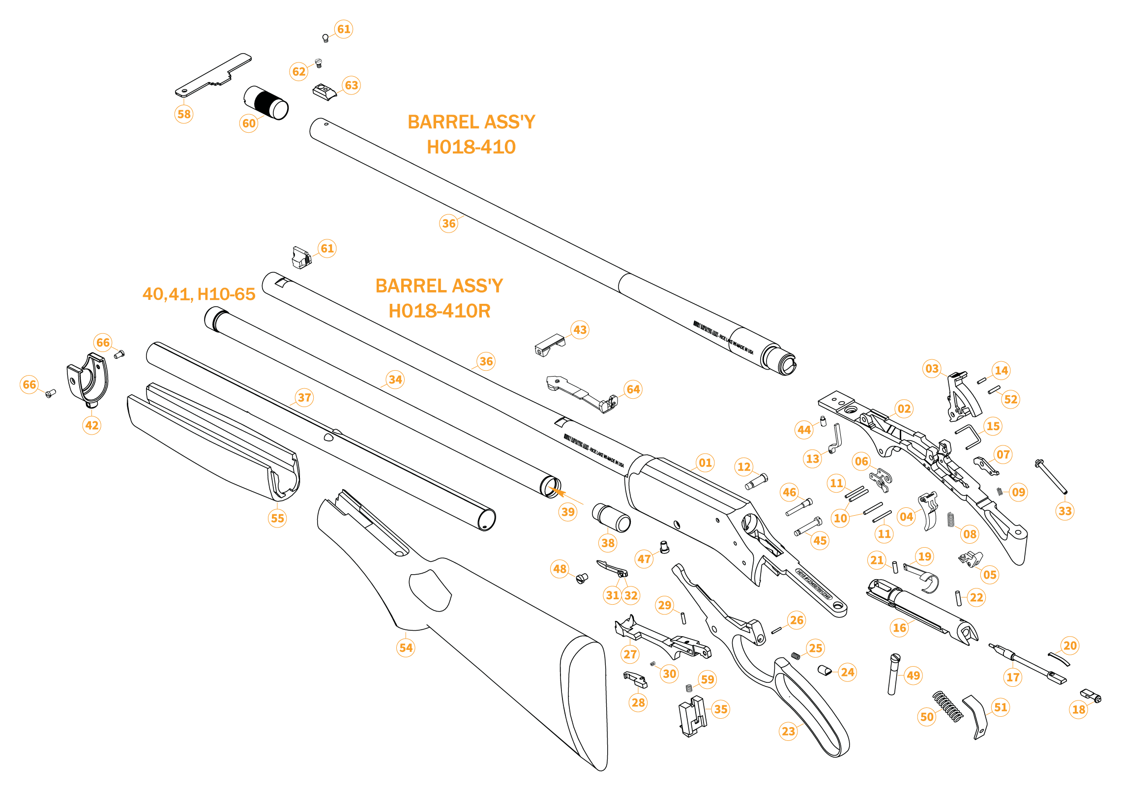 H018 Exploded Parts