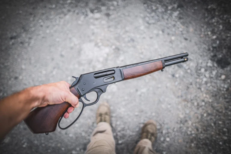 Henry lever-action rifle, a tactical firearm for hunting, shooting sports, and self-defense