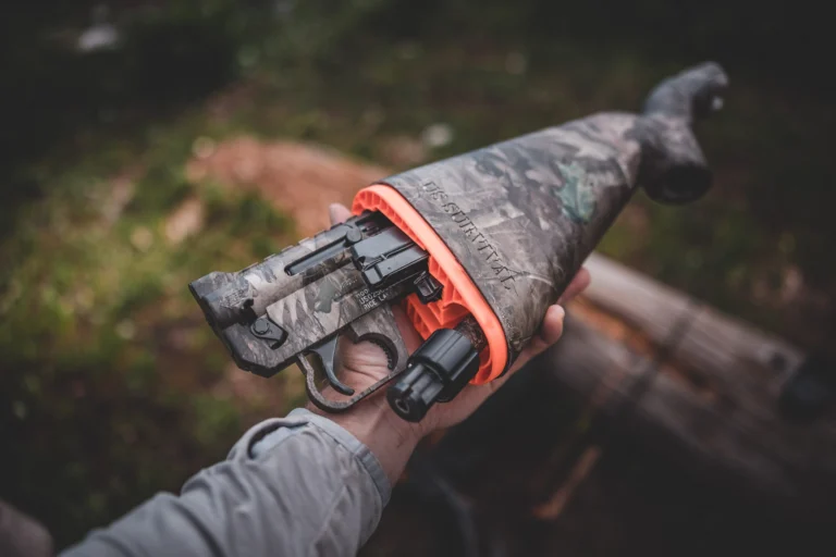 Henry US Survival AR-7 tactical rifle with camouflage finish and red trigger