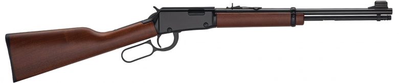 A lever action rifle on a white background