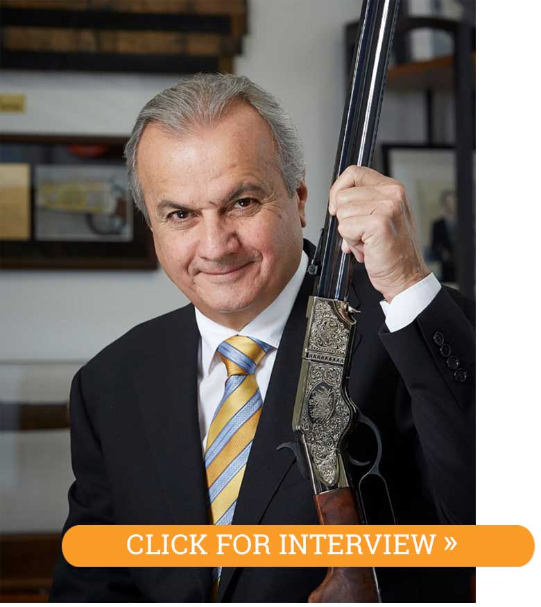 Anthony Imperato, CEO and founder of Henry Repeating Arms, celebrating 25 years of the company