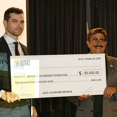National Veterans Foundation check presentation