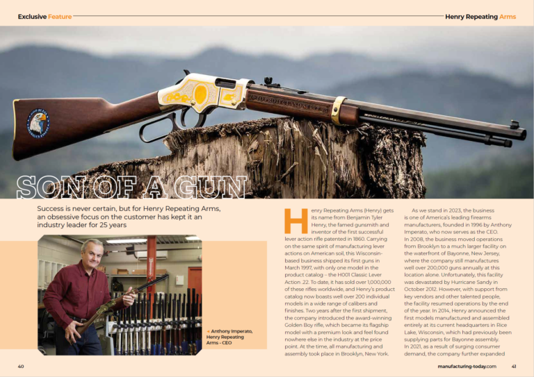 Henry Featured in Manufacturing Today Henry Repeating Arms