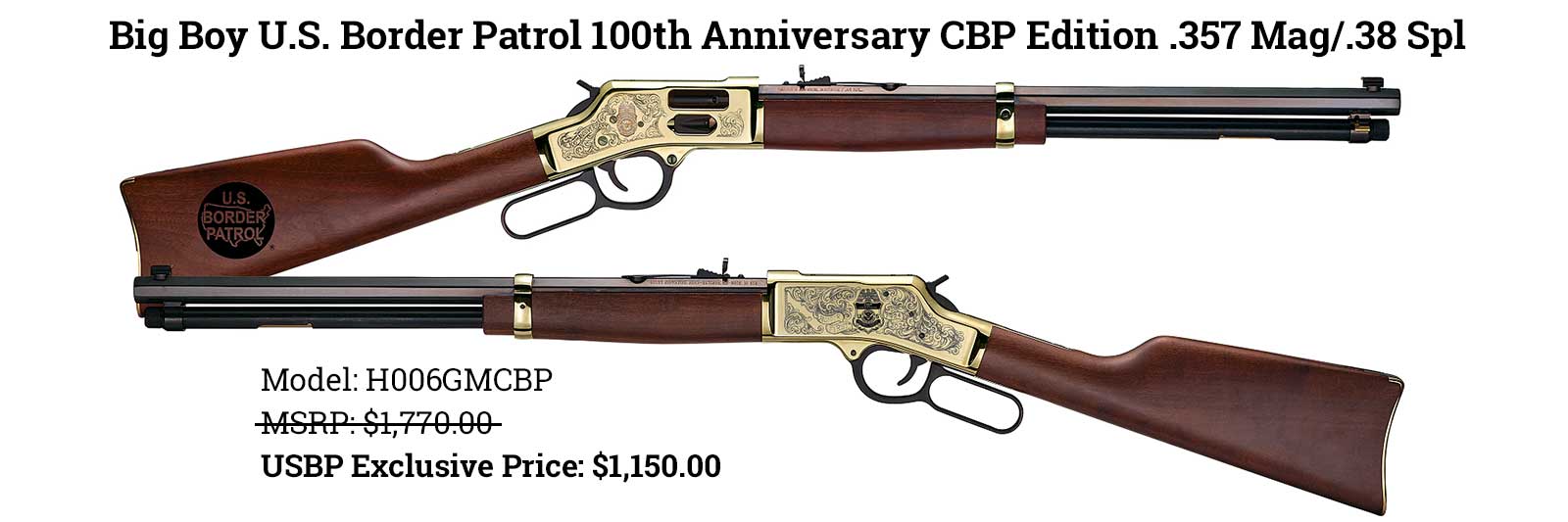 Big Boy U.S. Border Patrol 100th Anniversary CBP Edition .357 Mag/.38 Spl