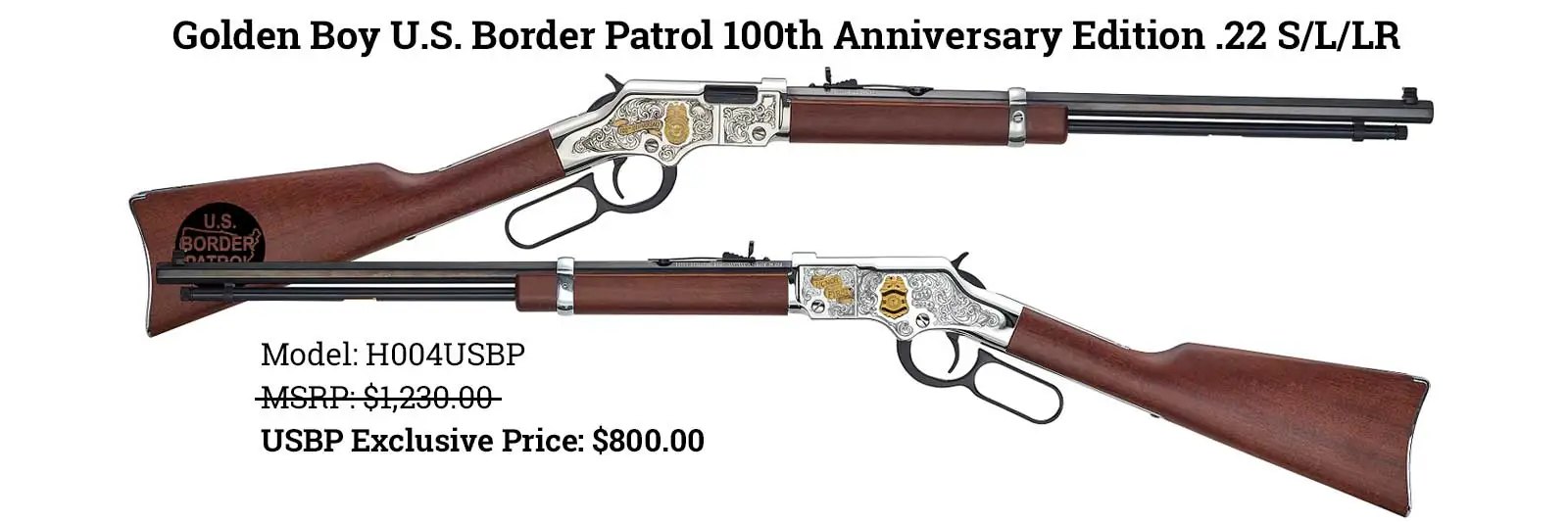 Golden Boy U.S. Border Patrol 100th Anniversary Edition .22 S/L/LR