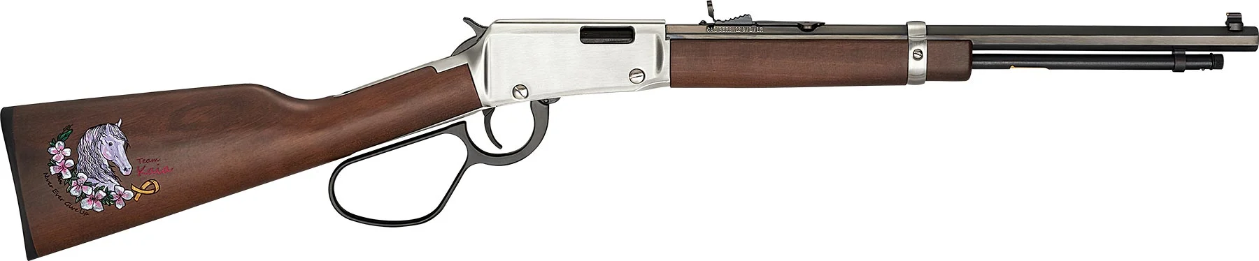 Henry lever-action rifle customized for 8-year-old Kaia Lauro's Guns for Great Causes benefit