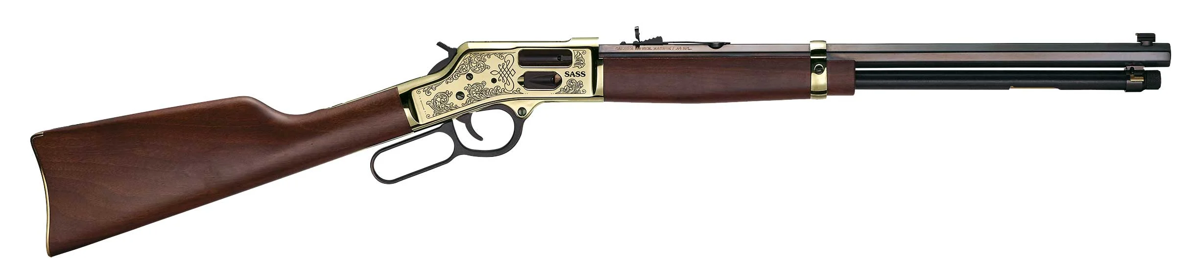 Custom Henry Big Boy lever-action rifle with SASS Tribute Edition markings and design