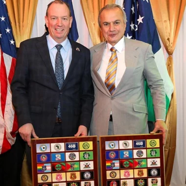 Henry Repeating Arms representatives display firearms donated to charitable Guns for Great Causes program