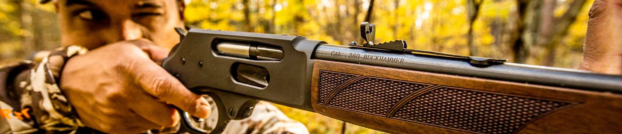 Henry Repeating Arms 360 Buckhammer lever-action rifle with straight-wall cartridge for hunting and target shooting