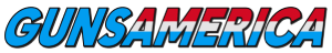 GUNS AMERICA logo—blue 'GUNS' text with red/white striped 'AMERICA' text