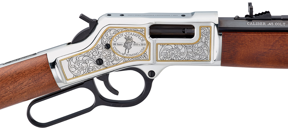 H006CS- limited edition Cody Stampede Centennial rifle from Henry Repeating Arms-close up
