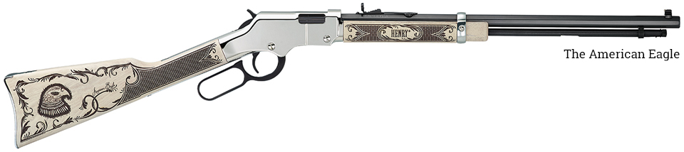 Henry Repeating Arms American Eagle lever-action rifle with detailed engraved stock