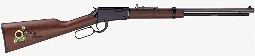 Henry Frontier lever-action rifle with classic wood stock and engraved receiver