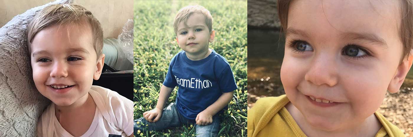 Smiling young boy in outdoor portrait