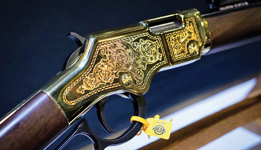 The first offering in the Cody Firearms Museum Collectors Series is a Henry Golden Boy engraved with a design inspired by an 1860’s era Henry rifle in the museum’s collection.