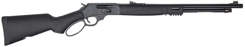 Powerful lever-action rifle from Henry Repeating Arms, designed for versatile hunting and target shooting use.